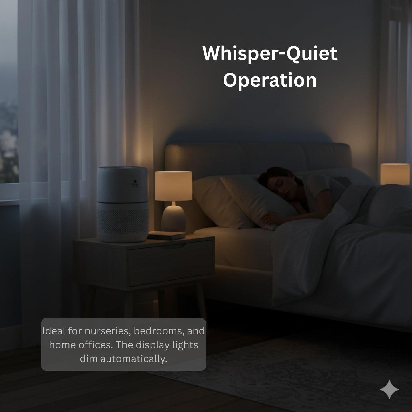 Willow & Paw HEPA Air Purifier for Home - Smart 4-Color Air Quality Sensor, 4 Speed Modes (Auto & Sleep), 8H Timer, and Aromatherapy Diffuser