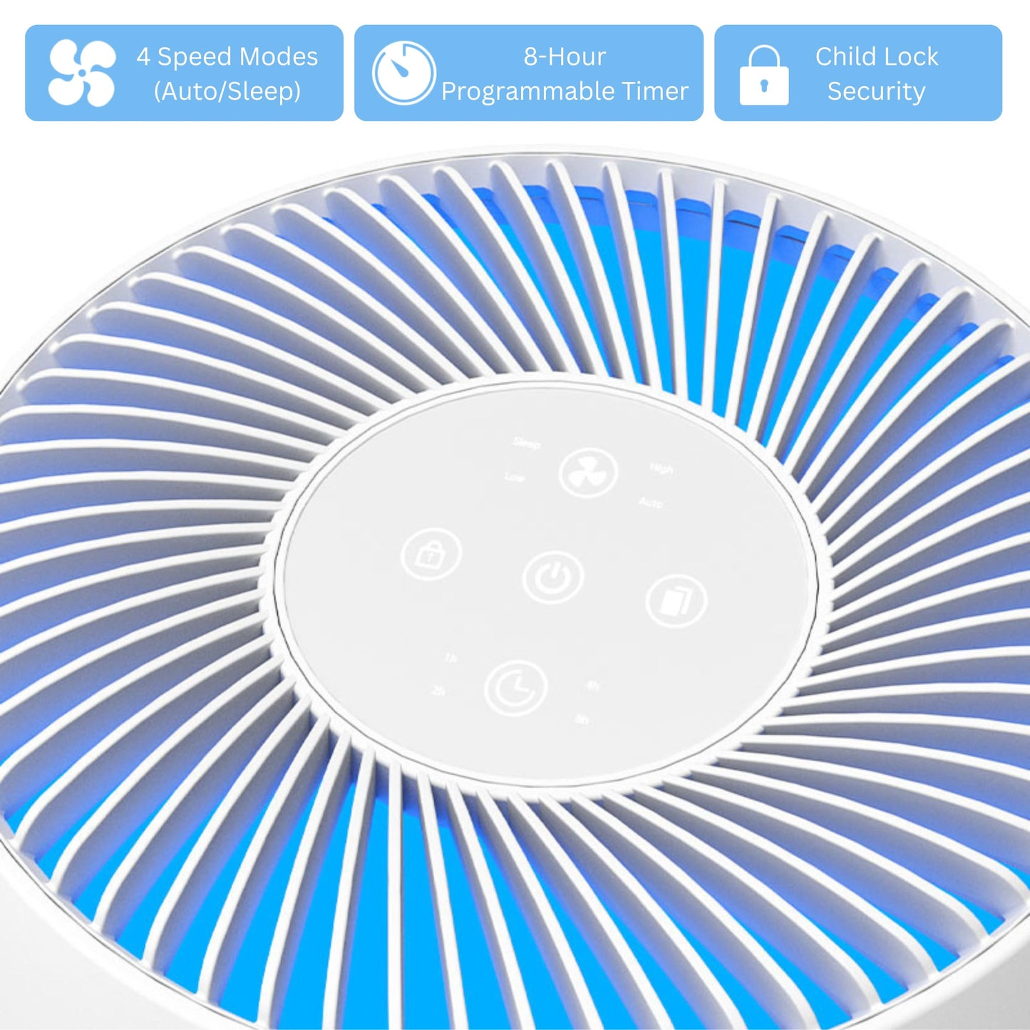 Willow & Paw HEPA Air Purifier for Home - Smart 4-Color Air Quality Sensor, 4 Speed Modes (Auto & Sleep), 8H Timer, and Aromatherapy Diffuser