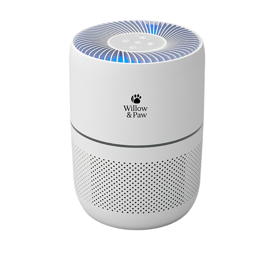 Willow & Paw HEPA Air Purifier for Home - Smart 4-Color Air Quality Sensor, 4 Speed Modes (Auto & Sleep), 8H Timer, and Aromatherapy Diffuser